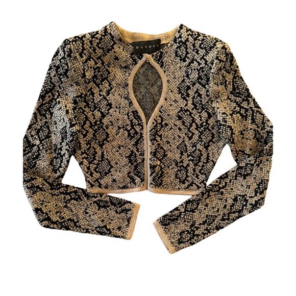 DUNDAS Snakeskin Knit Crop Top - Picture 5 of 15